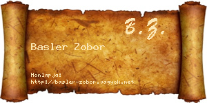 Basler Zobor névjegykártya